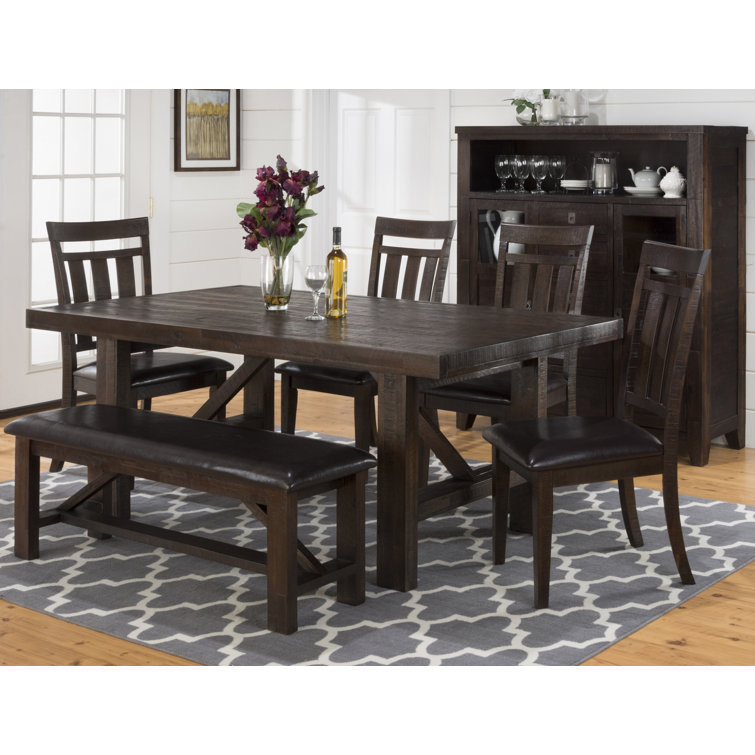 Foundstone™ Caruso 6 Person Acacia Solid Wood Dining Set & Reviews